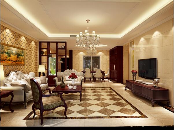 自建房别墅平面图,装饰客厅(餐厅)效果图,14年资深设计师